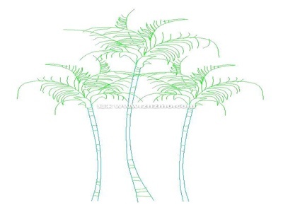 cad植物图例柏树免费