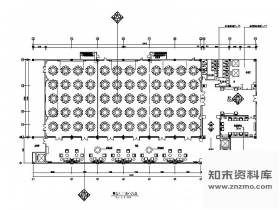 施工图四川某现代中式风格豪华宴会厅装修施工图含效果