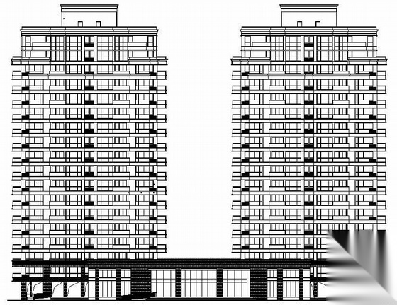 [威海市]某十八层高层公寓楼建筑结构水暖电施工图