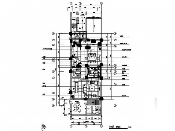 现代风格三层联排别墅样板房装修设计施工图