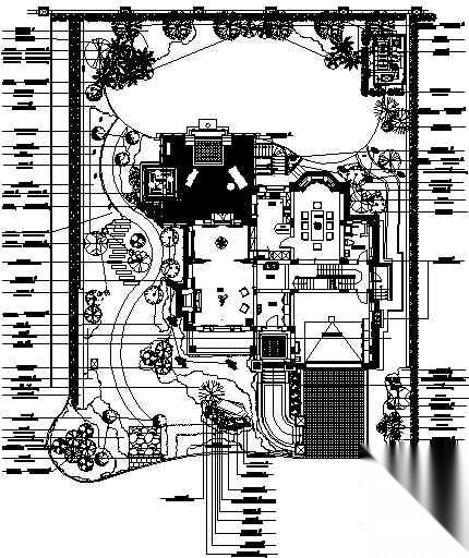 上海某别墅区庭院绿化设计施工图