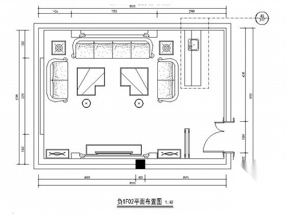 [山东]豪华欧式KTV包间装饰施工图