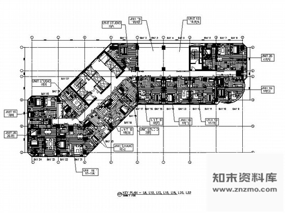 施工图广东黄金地段国际酒店服务式公寓室内装修施工图