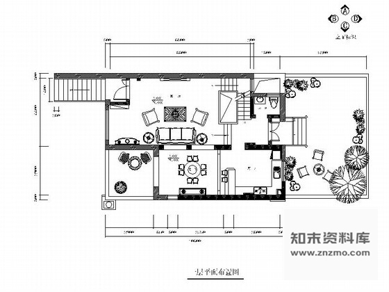 施工图重庆三层双拼别墅室内装修图