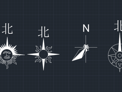 指北针总平面图下载_【知末网cad图纸库】第1页