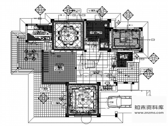 施工图海南名师摩洛哥风格双层别墅装修图