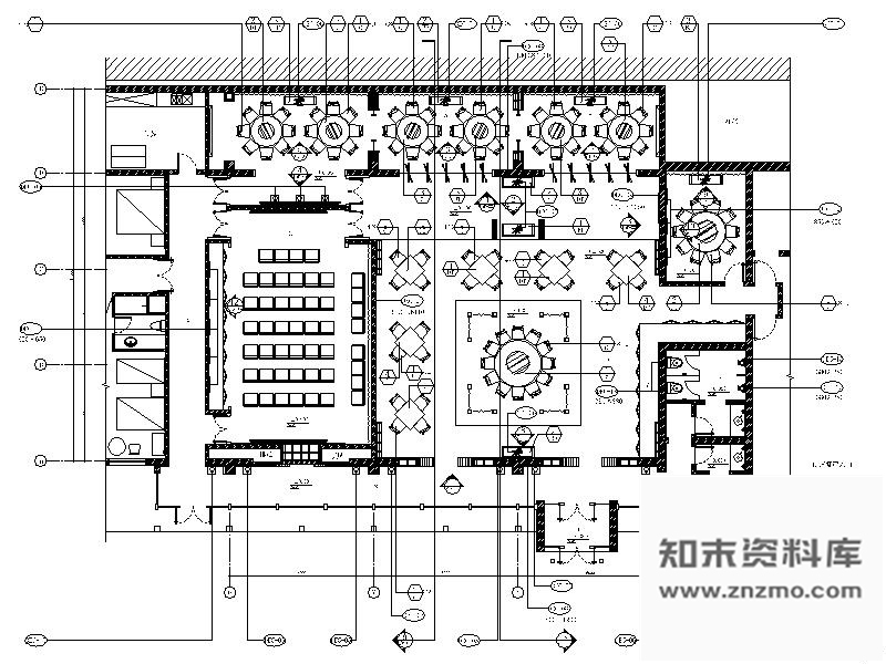 施工图北京现代中式商务酒店室内装修图