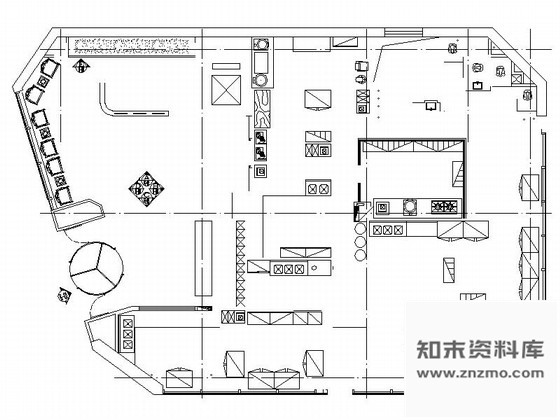 施工图北京著名连锁新中式风格火锅店室内装饰施工图含效果