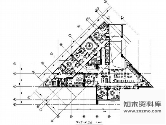 施工图吉林某现代时尚特色风味餐厅室内装修图