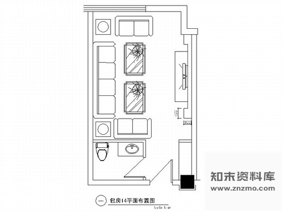 施工图某欧式娱乐会所包房14装修图