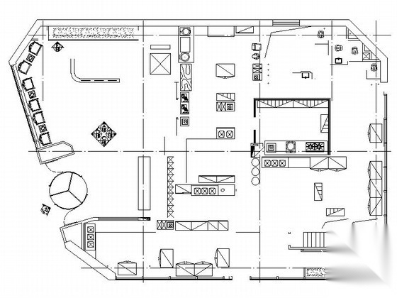 [北京]著名连锁新中式风格火锅店室内装饰施工图