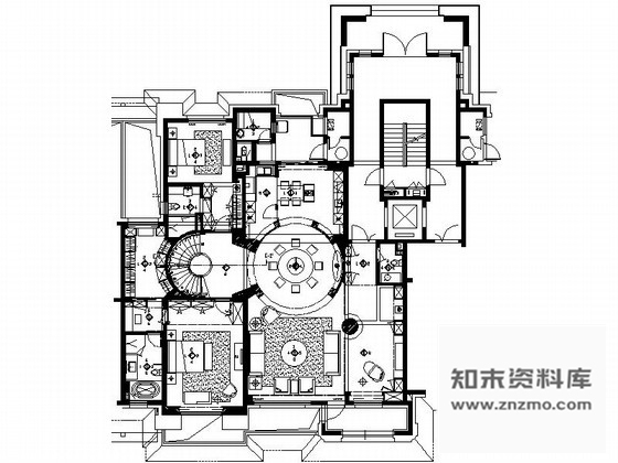 施工图经典时尚双层别墅L2户型室内装修图含实景