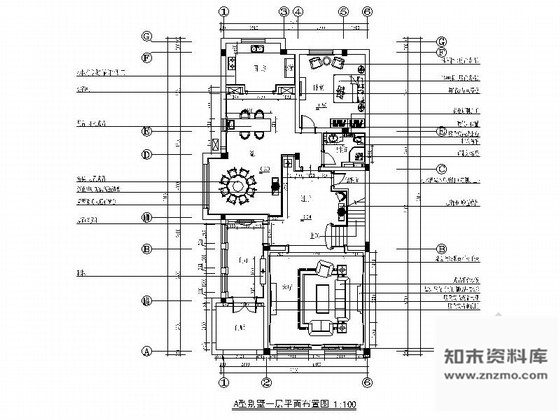 施工图江苏豪华居住区尊贵简欧风格别墅装修室内设计施工图含效果