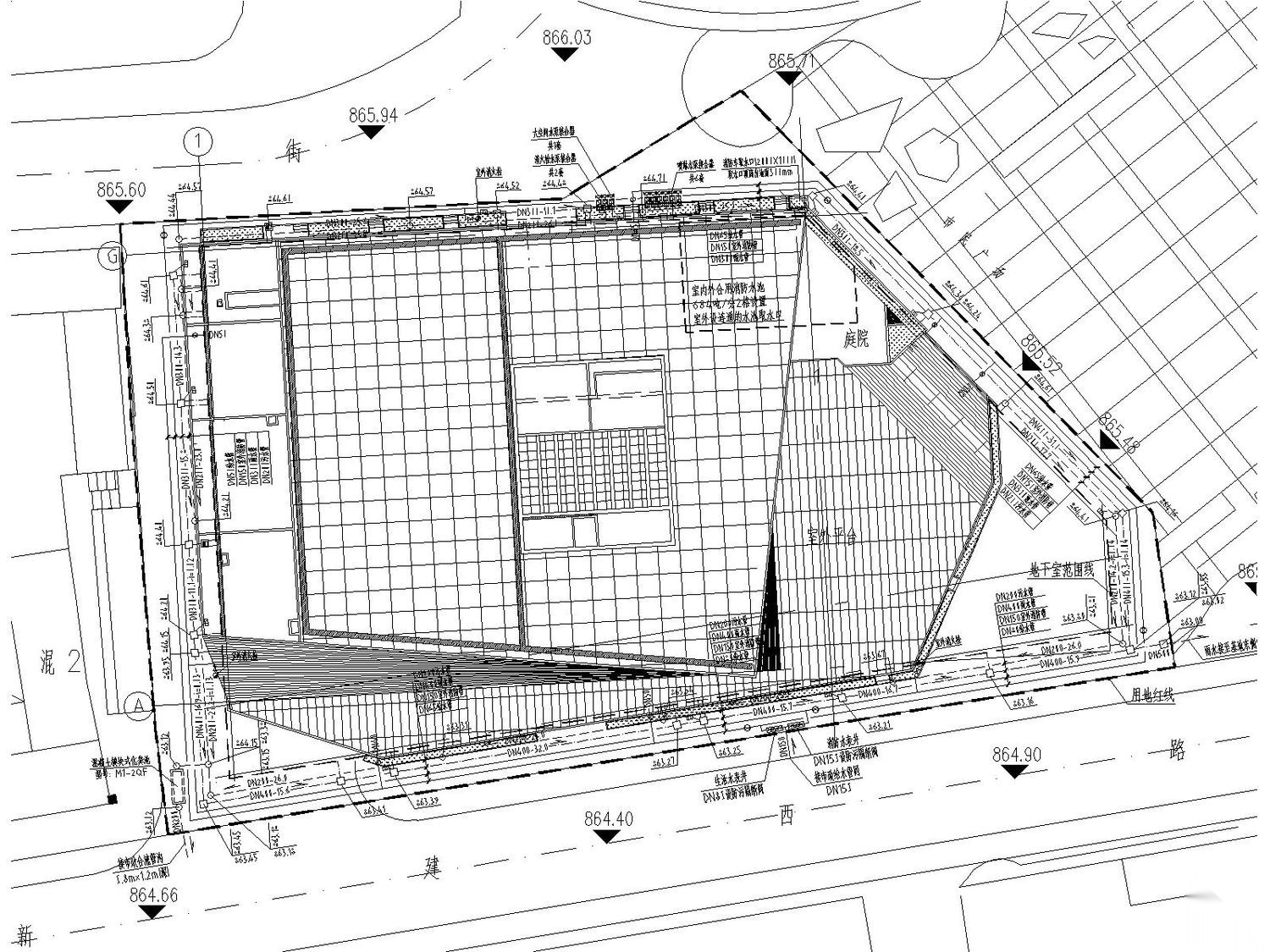 [山西]综合展览馆给水排水虹吸雨水消防全套施工图（大院... 建筑给排水