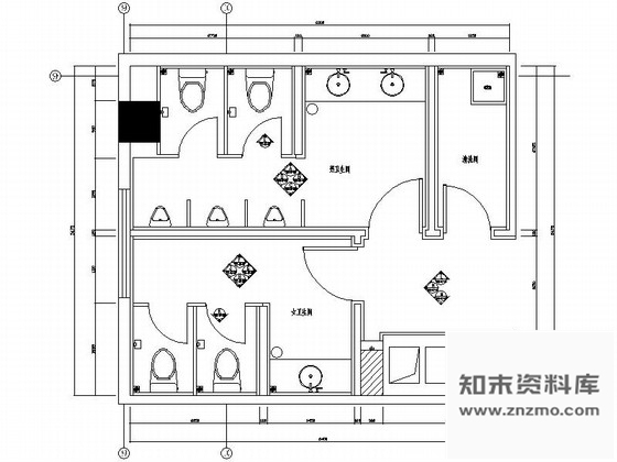 施工图重庆现代简约四星级酒店卫生间室内精装修设计施工图