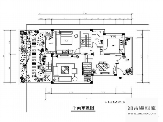 施工图某别墅一层设计图