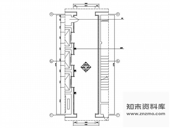 施工图重庆四星级现代简约酒店电梯间室内装修施工图