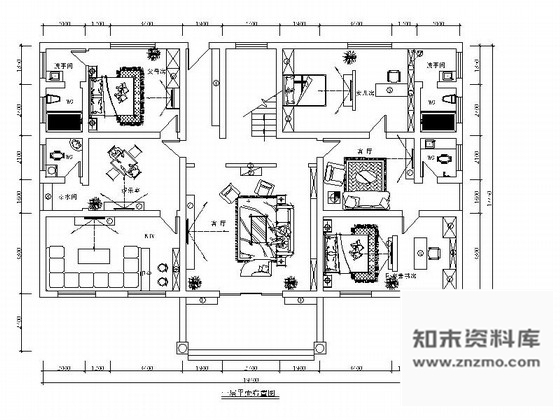 施工图湖南梦幻田园风格三层别墅室内设计施工图含效果图