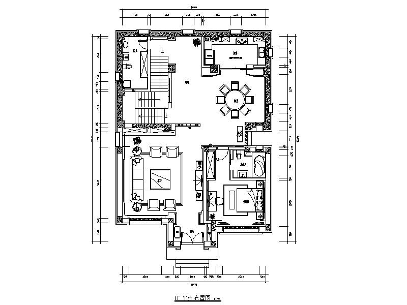 [山西]优雅庄重中式风格别墅室内设计施工图（含效果图）