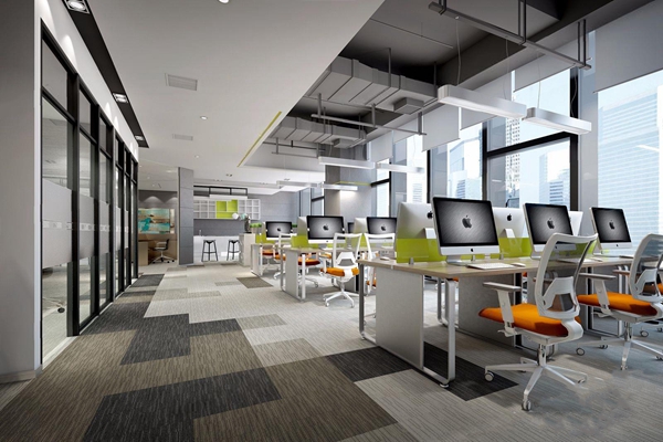 现代办公室 办公桌 办公椅 书柜 吊灯贴图贴图下载_现代办公室 现代