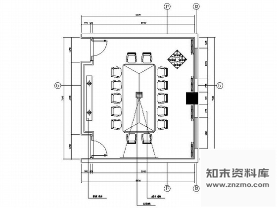 施工图重庆四星级现代简约酒店会议室室内装修施工图