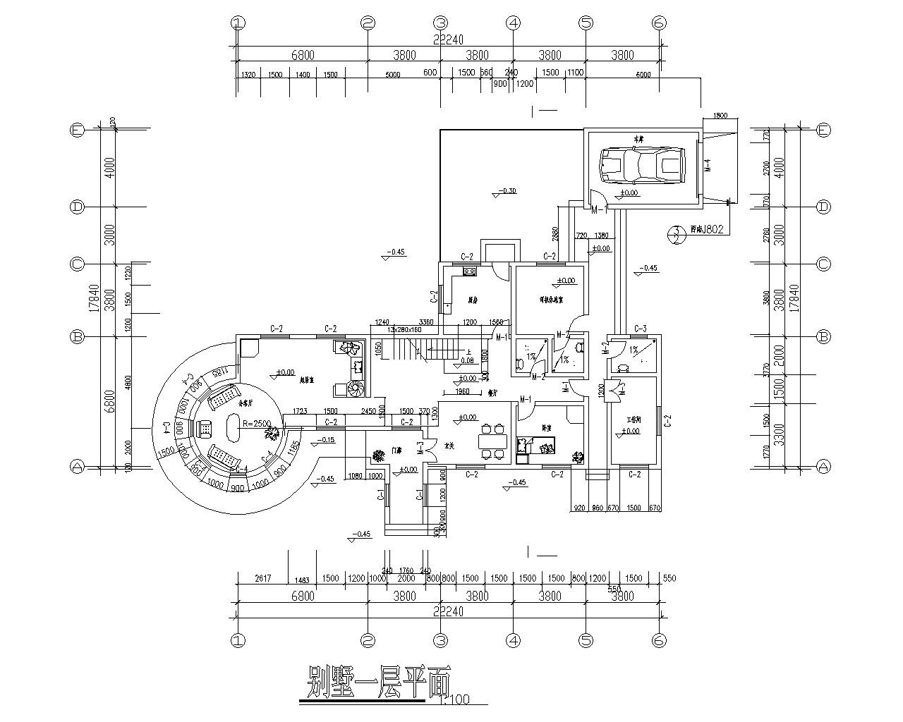 二层砖混小别墅结构施工图（CAD含建筑图）