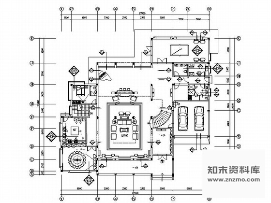 施工图福建中式5层温馨典雅别墅室内设计CAD施工图