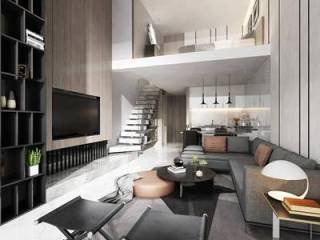 现代复式楼客厅【ID:76157280】