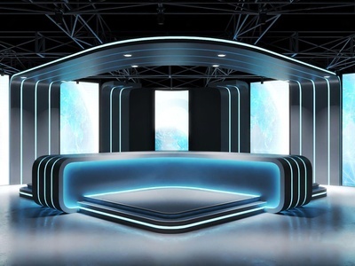 现代演播室3d模型