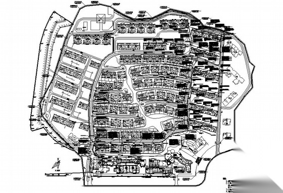 某小区水电管网布置及道路剖面图 建筑给排水