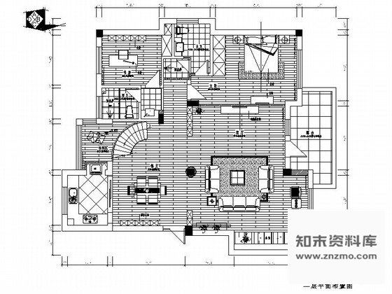 施工图宁波现代古典双层别墅室内装修图含效果