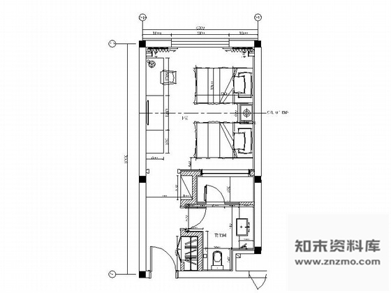 施工图青岛特色禅意酒店新中式标准间装修施工图含效果