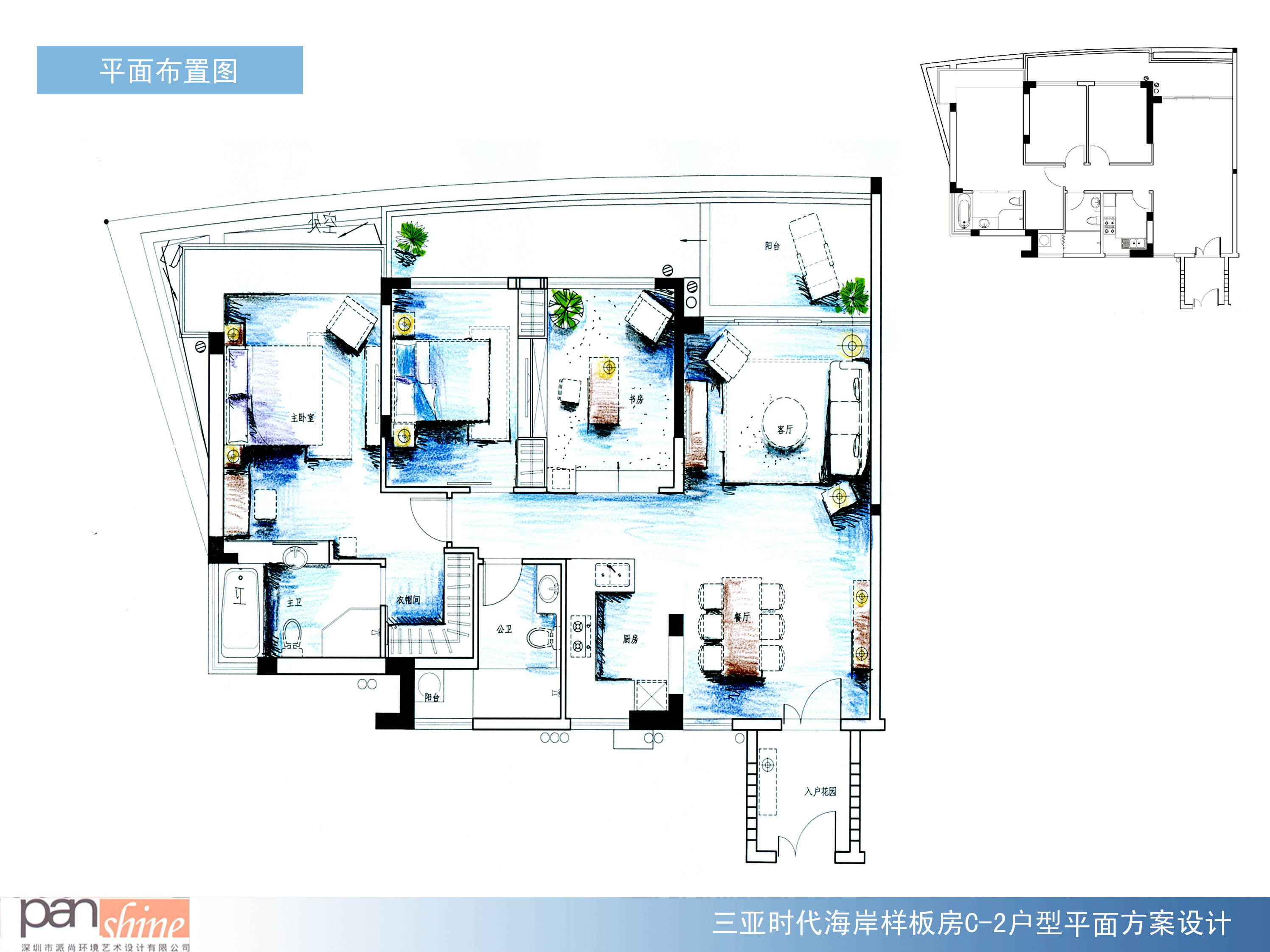 李益中--三亚时代海岸C-2地中海风格样板房cad施工图 别墅