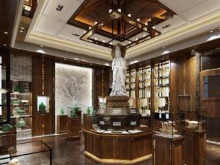 新中式佛像玉器店展厅【ID:25449997】