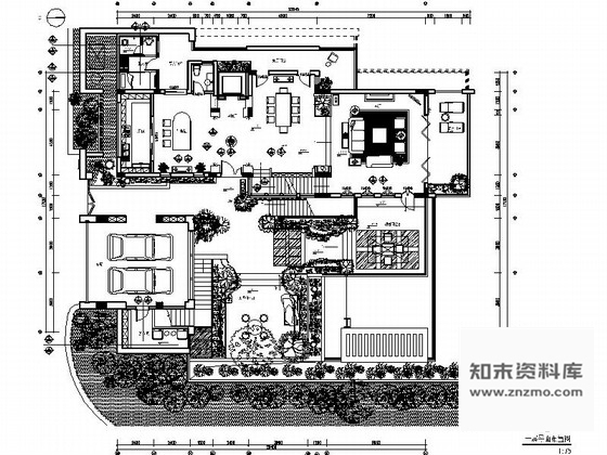 施工图广东官宅双层别墅室内装饰设计CAD施工图