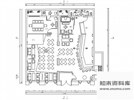 施工图烟台欧洲新古典风格西餐酒吧室内装修图含效果