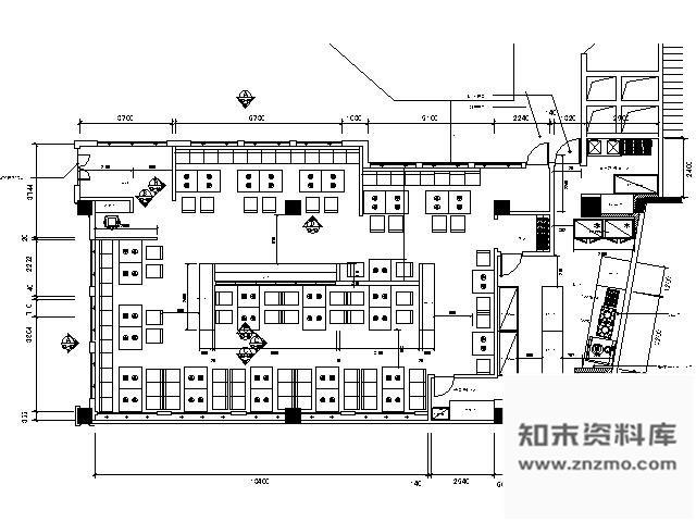 施工图江苏现代中式风格火锅餐厅设计图