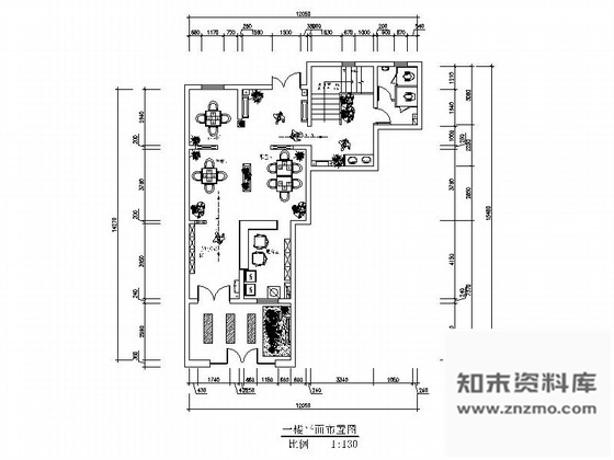 施工图绥中特色中式茶楼室内装修图含效果