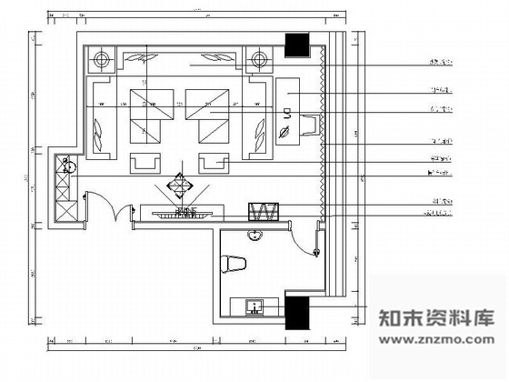 施工图北京欧式量贩式KTV包厢室内设计装修图