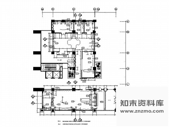 施工图优雅浪漫法式餐厅及雪茄吧室内装修图含效果图