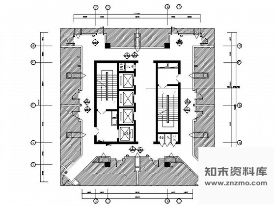 施工图重庆现代简约酒店公共通道室内设计施工图