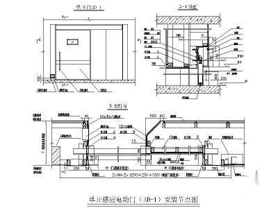 自动伸缩门cad图纸