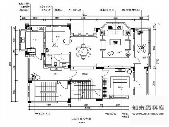 施工图湖南豪华法式三层别墅样板房装修施工图含软装方案及效果图推荐！