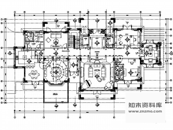 施工图江苏精致豪华两层别墅室内设计施工图含效果