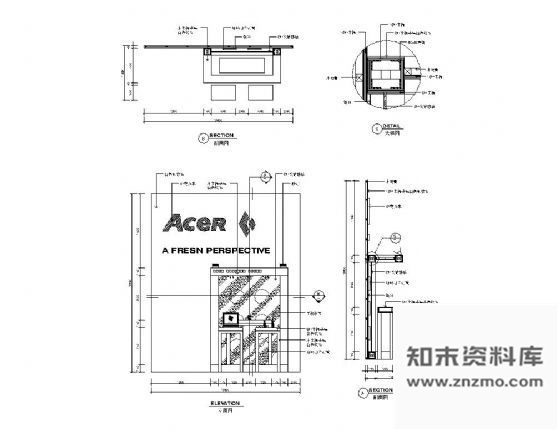 图块/节点通讯店墙面装饰详图Ⅱ