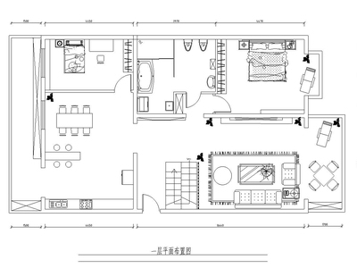 一套家装样板房室内施工图（附实景图） 平层