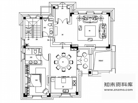 施工图无锡名师现代古典风格双层别墅施工图含效果