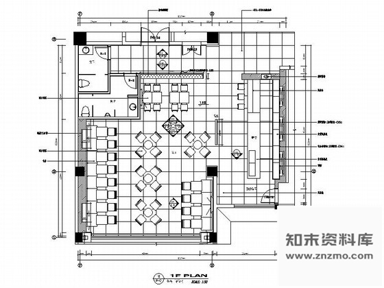 施工图日式餐厅室内装修图 日韩料理店