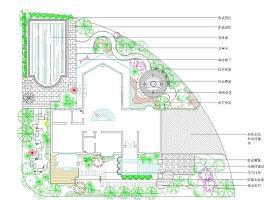 别墅庭院景观设计CAD