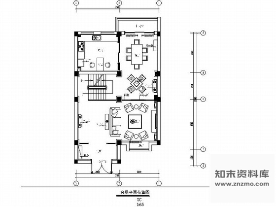 施工图丹阳环境舒适小区三层别墅室内装修图含效果